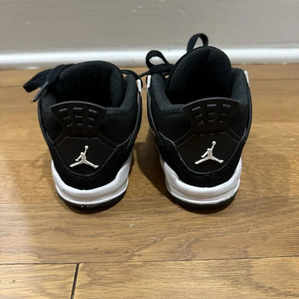 Nike Air Jordan 4 Retro TD White Thunder Size 10C White Black Toddler FV4538-001